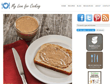Tablet Screenshot of myloveforcooking.com